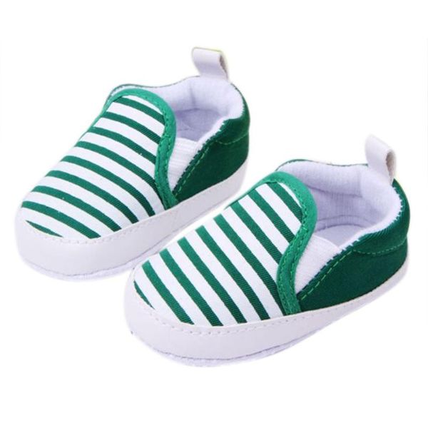 

3-12m kids baby boys girls stripes anti-slip sneakers soft bottom shoes first walkers bs03 4.04
