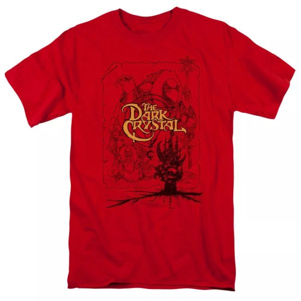 

Dark Crystal Poster Lines T-Shirt Sizes S-3X NEW, White;black