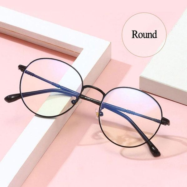 

fashion sunglasses frames metal frame glasses retro round spectacles full rim nearsighted eyewear men and women style selling, Black