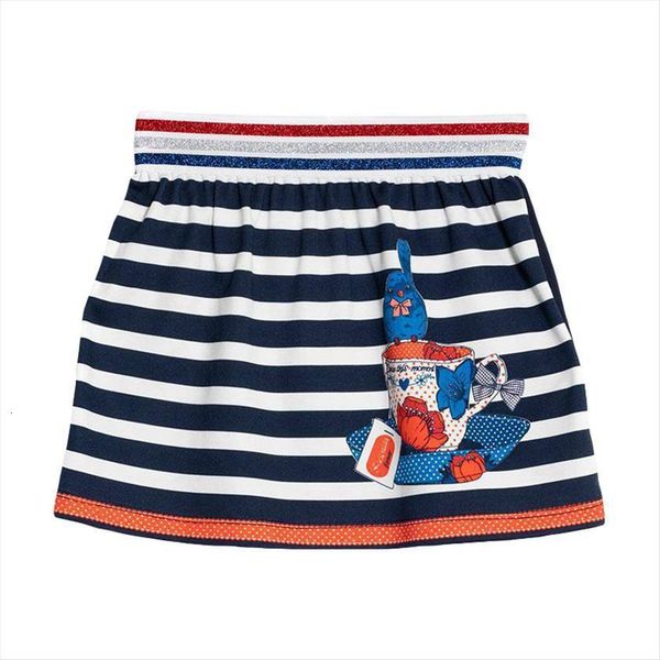 

fashion girls print stripe women skirt and comfy casual clothing kids, Blue