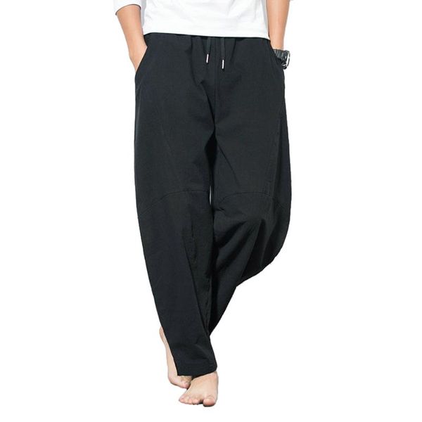 

men's pants men casual harem fashion streetwear trousers, Black