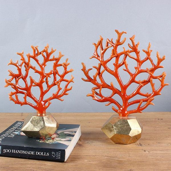 

decorative objects & figurines creative home coral ornaments simple interior porch living room decorated with resin crafts