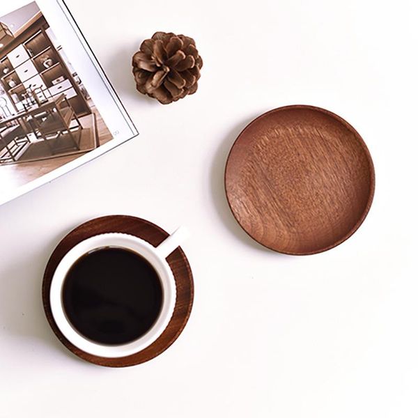 

dishes & plates solid wood round dish wooden snack plate dried fruit