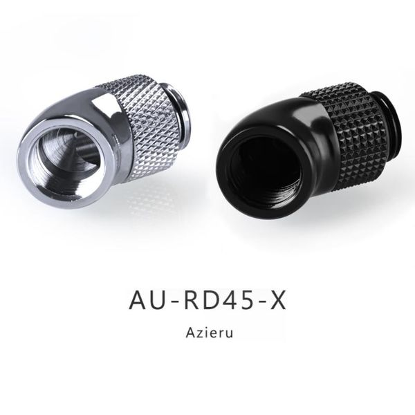 

azieru au-rd45-x silver/black water cooling 45 degree swivel joint fans & coolings