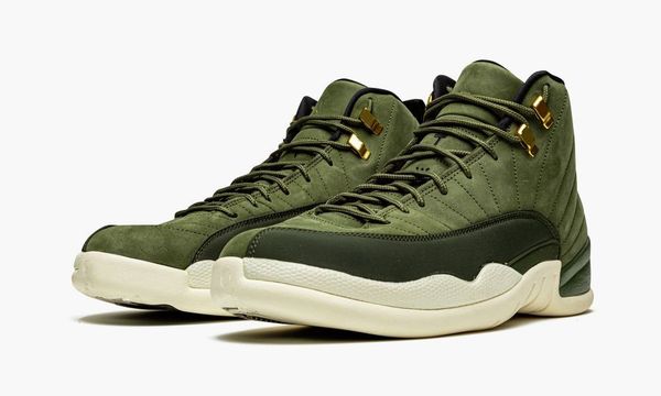 

jumpman 12 chris paul true carbon basketball shoes class olive canvas sail black-metall outdoor snkrs sports with original box