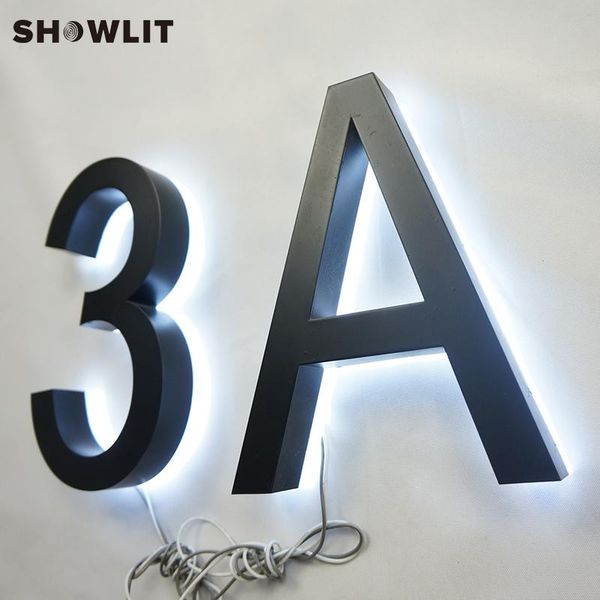 

other door hardware high brightness backlit stainless steel light up letter led house number sign