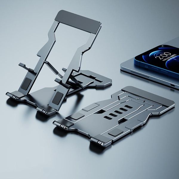 

cell phone mounts & holders universal slim folding metal deskstand adjustable desk aluminium alloy holder portable tablet mount