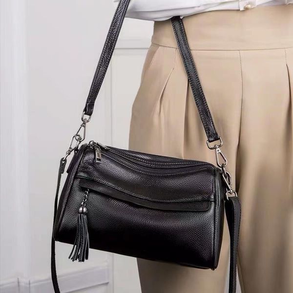 

fashion bags 100% genuine leather shoulder bag women's luxury handbags crossbody for women female totes cross body