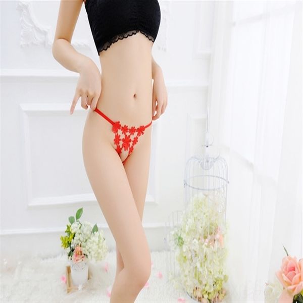 

fhzh embroidered women's thong 151 underwear embroidery embroidery underwear embroidered women's thong 151, Red;black