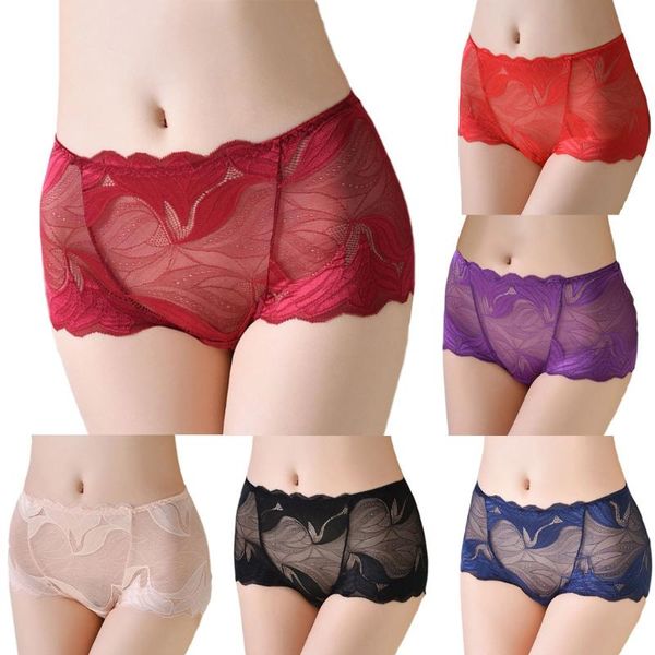 

women's panties underpants underwear lingerie solid color lace briefs figure ropa interior, Black;pink
