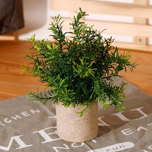 

decorative flowers & wreaths mini indoor green bonsai office vivid wedding party craft home decor el garden plastic with pot gift artificial
