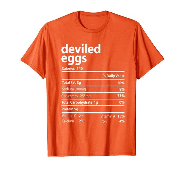 

deviled egg nutrition facts funny thanksgiving costume t-shirt, White;black