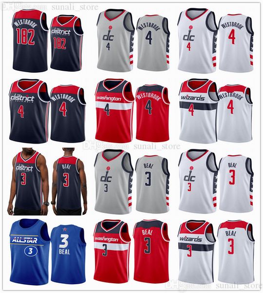 

basketball jerseys 4 russell 182 westbrook bradley 3 beal 2021 city navy white red sports shirts, Black;red