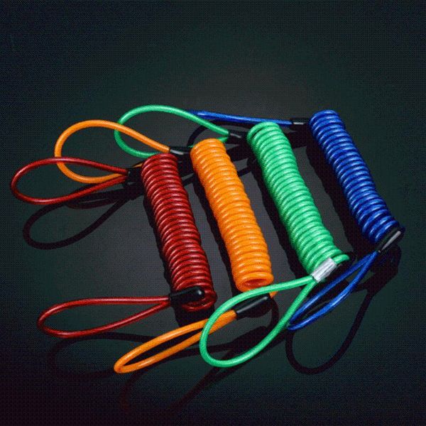 

bike locks stretch length 120cm icycle lock reminder elastic rope anti theft motorcycle scooter spring cable wire 4 color