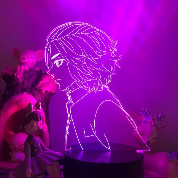 

night lights anime tokyo revengers led light miikey figure for bedroom decor 16color changing usb remote lamp drop
