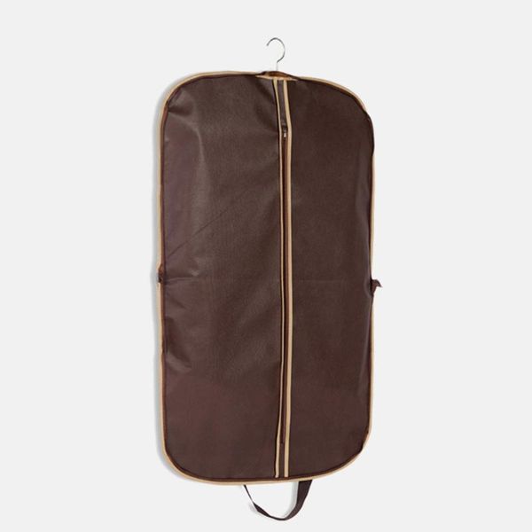

clothing & wardrobe storage winter clothes dust cover bag garment formal dress zip portable dust-proof hanging travel pouch size m (coffee)