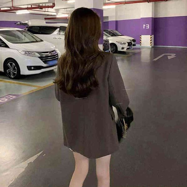 

women's suits & blazers blazer feminino manga longa, cores sÃ³lidas, pingente duplo, elegante, primavera, outono xk9x, White;black