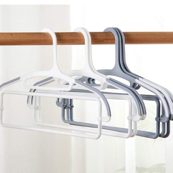 

laundry bags 4pcs home hanger plastic clothes rack drying non-slip hangers d1