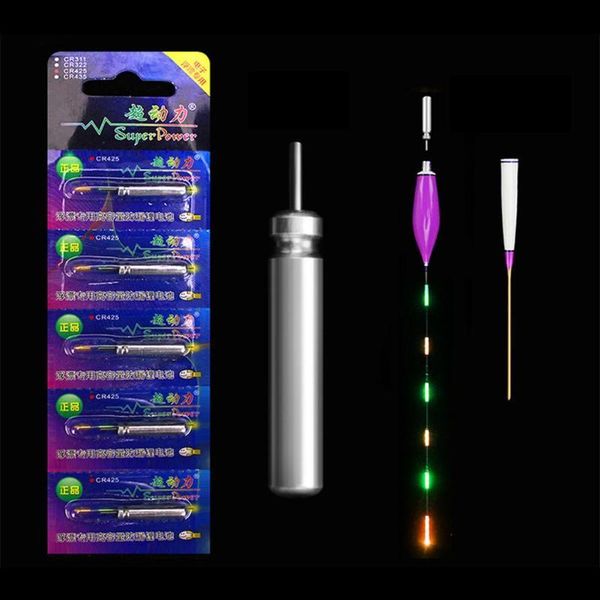 

fishing accessories 5pcs/set floats rechargeable cr425 battery match usb to use suits for different charger devices tackles