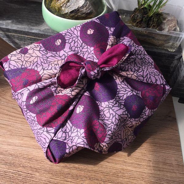 

table cloth purplish red polyester lunch box book wrapped tablecloth square towel