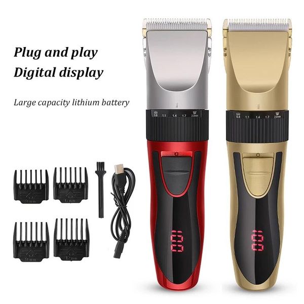 

hair clippers electric trimmer professional clipper led digital usb for men cutting machine low noise