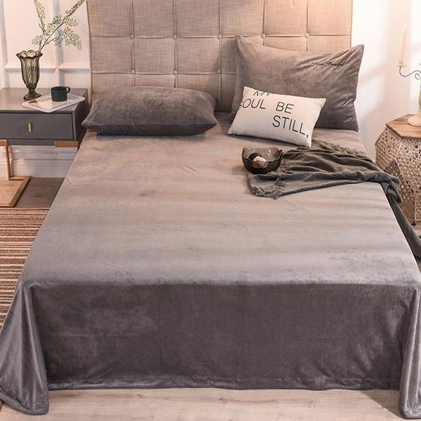 

sheets & sets autumn winter thin bed queen king size flannel fleece cover and bedspreads for kids adults gray flat sheet blanket