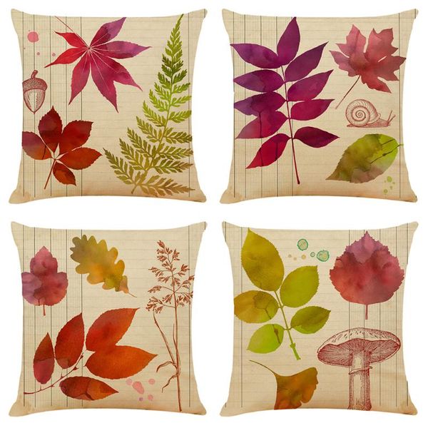 

cushion/decorative pillow autumn leaf cushion cover home decorative funda cojines 45x45 housse de coussin nordic throw sofa pillowcase