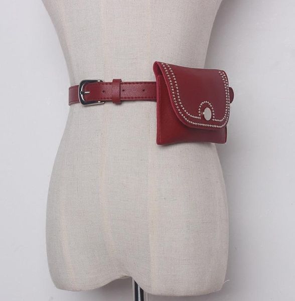 

leather waist pack chest bag fur fanny bags
