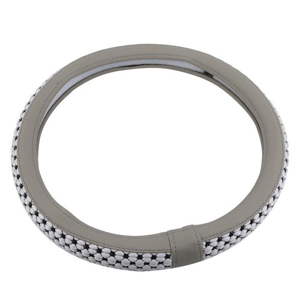 

steering wheel covers pu leather diy car cover soft braid design with needle and thread interior kit