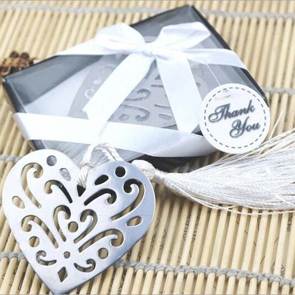 

silver creative metal hollow bookmark boxed tassel pvc teacher day gift party favor