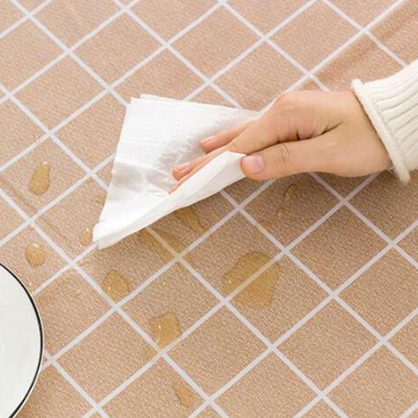 

table cloth waterproof plastic checkered tablecloth desk cover household tableware