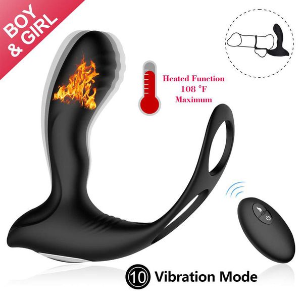 Macho prostate massagem vibrador anal plugue de silicone impermeável prostata estimulador bunda atraso ejaculação anel brinquedo para homens sm