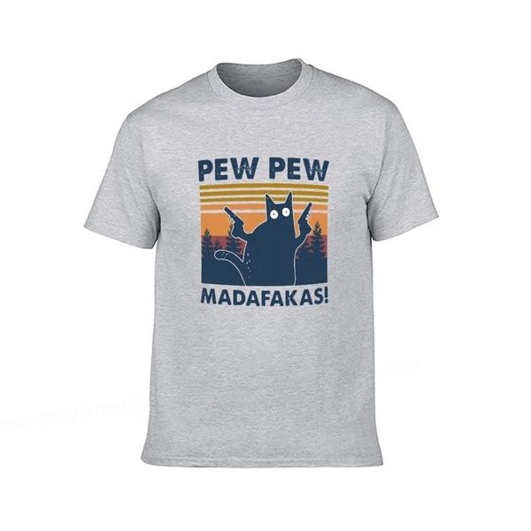

men's t-shirts pew madafakas t shirts casual black cat funny tshirt cotton short sleeve oversized 6xl men clothing top, White;black
