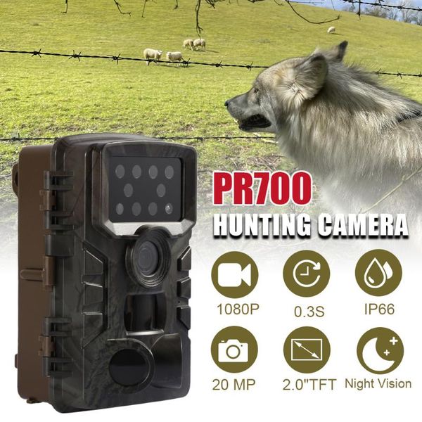 

hunting cameras trail camera pr700 20mp 1080p waterproof pir infrared with night vision wildlife cam surveillance tracking