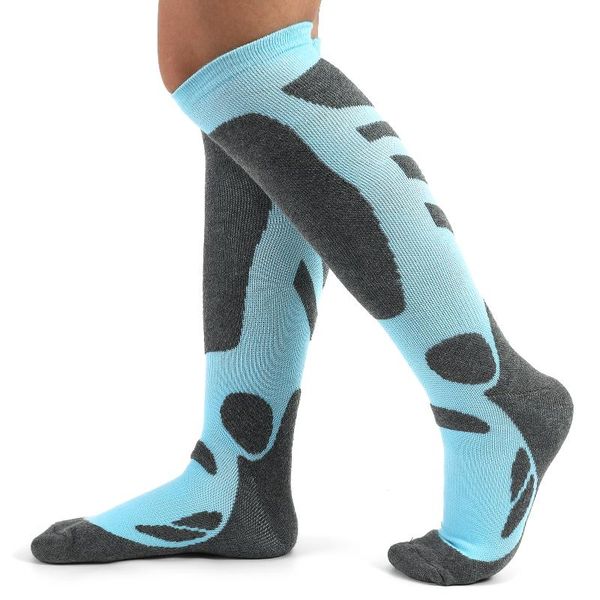 

pairs women's sports socks professional ski thick knit breathable quick dry for marathon running cycling, Black