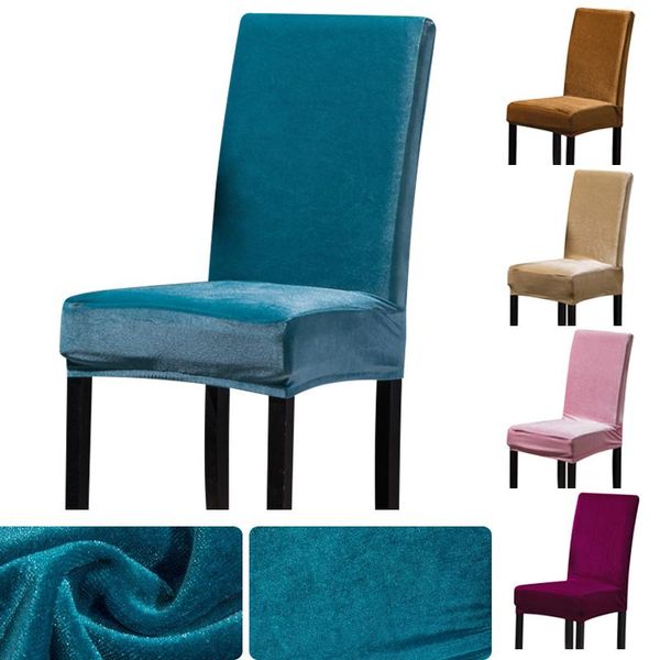 

chair covers shiny velvet fabric solid color stretch cover spandex plush slipcovers protector for banquet el living room