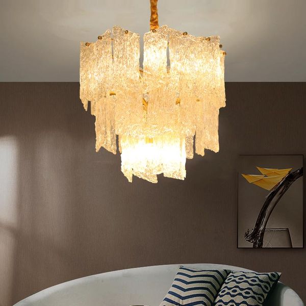

pendant lamps postmodern copper chandelier nordic light luxury creative crystal glass living room dining bedroom lamp