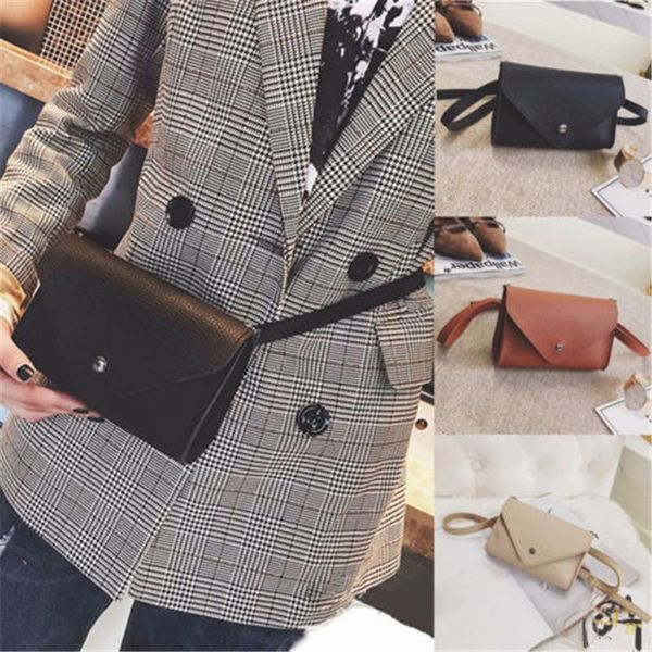 

fashion waist fanny pack women pu leather belt zipper bag casual style bags