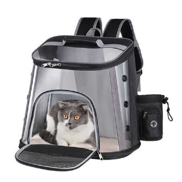 

cat carriers,crates & houses carrier bag portable backpack all transparent design oxford cloth material pets travel with water pocket