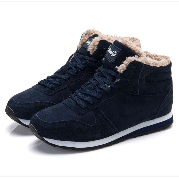 

boots women plus size 35-47 couple winter sneakers for shoes woman keep warm ankle botas mujer snow female, Black