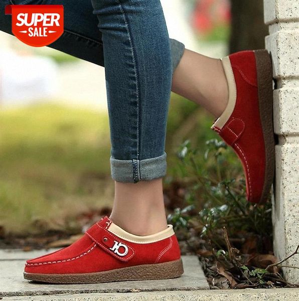 

35-43 large size women's shoes british leather set foot suede snail fashion #gk9z