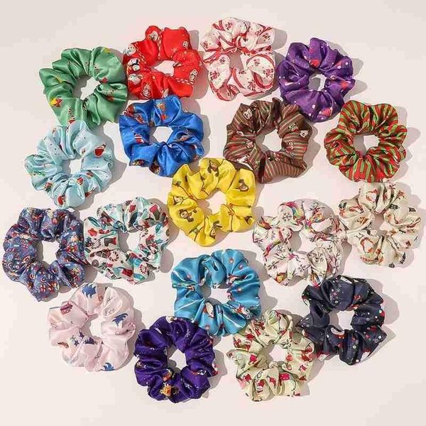 

women girls christmas elastic hair rings band accessories, Slivery;white