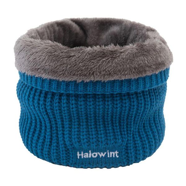 

winter men's and women's snood plus velvet warm wool single-loop pullover bib letter solid color thick collar cord knitting cyclin, Black