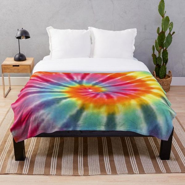 

blankets tie dye blanket fleece cartoon print children warm bed throw born bayby adult