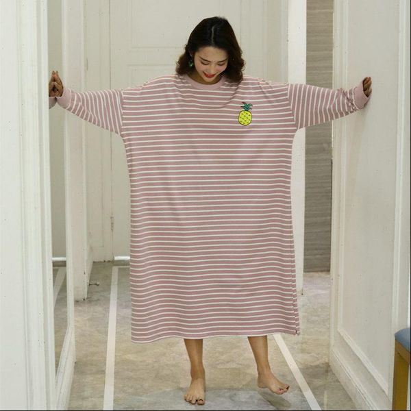 

plus size 4xl night womens sleepwears dress oversize nightgown cartoon print sleepshirts long sleeves nightie nightdress oversized sleepwear, Black;red
