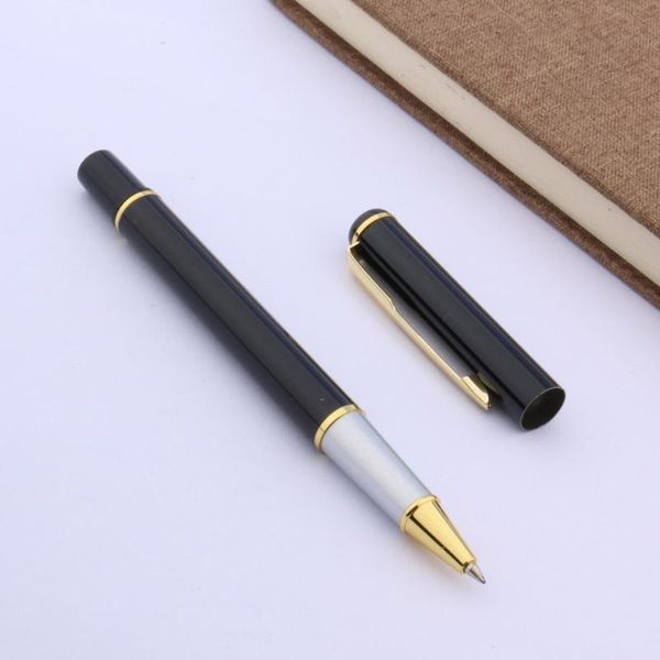 

black paint 181 golden arrow trim rollerball pen ballpoint pens, Blue;orange
