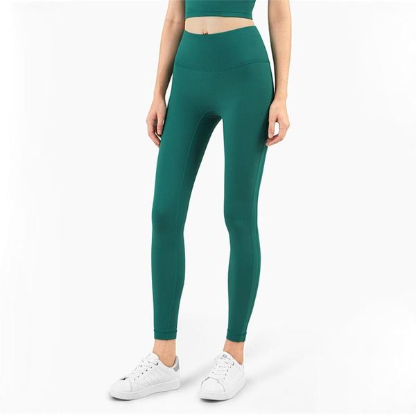 

yoga outfit 25" double outline high waist breathable workout gym leggings women no camel toe squat proof training running pants