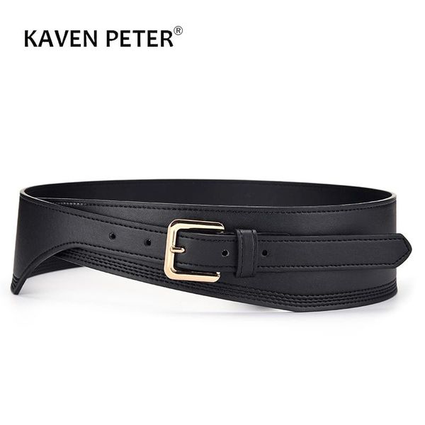 

belts women's fashion black corset belt for dress luxury wide waist designer pu leather female waistbands, Black;brown