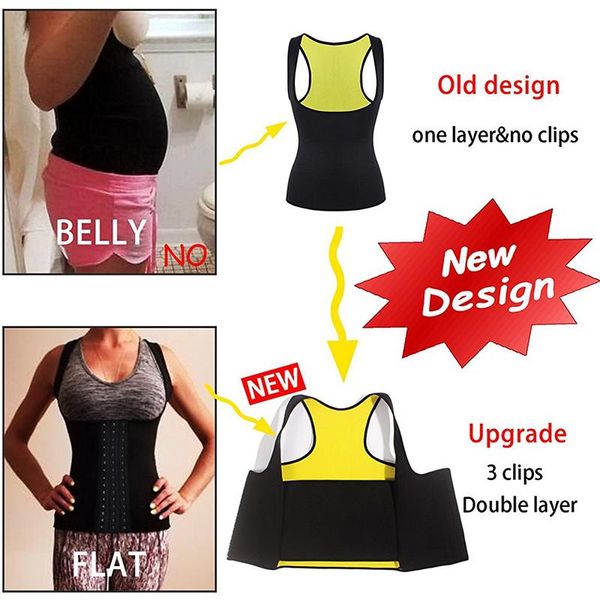 

belts sauna sweat vest elastic breasted waist trainer tank comfortable workout shapewear for women j55, Black;brown