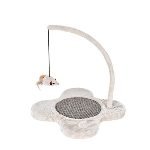

cat toys pet scratcher kitten interactive funny scratch pad with feather for supplies 1